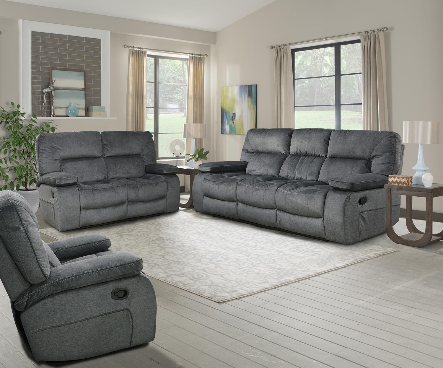 Parker House chapman triple reclining sofa Johnny Janosik Reclining